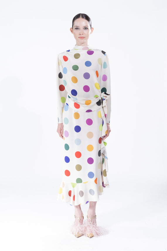 Zara Women's Polka Dot Blouse, L UK14