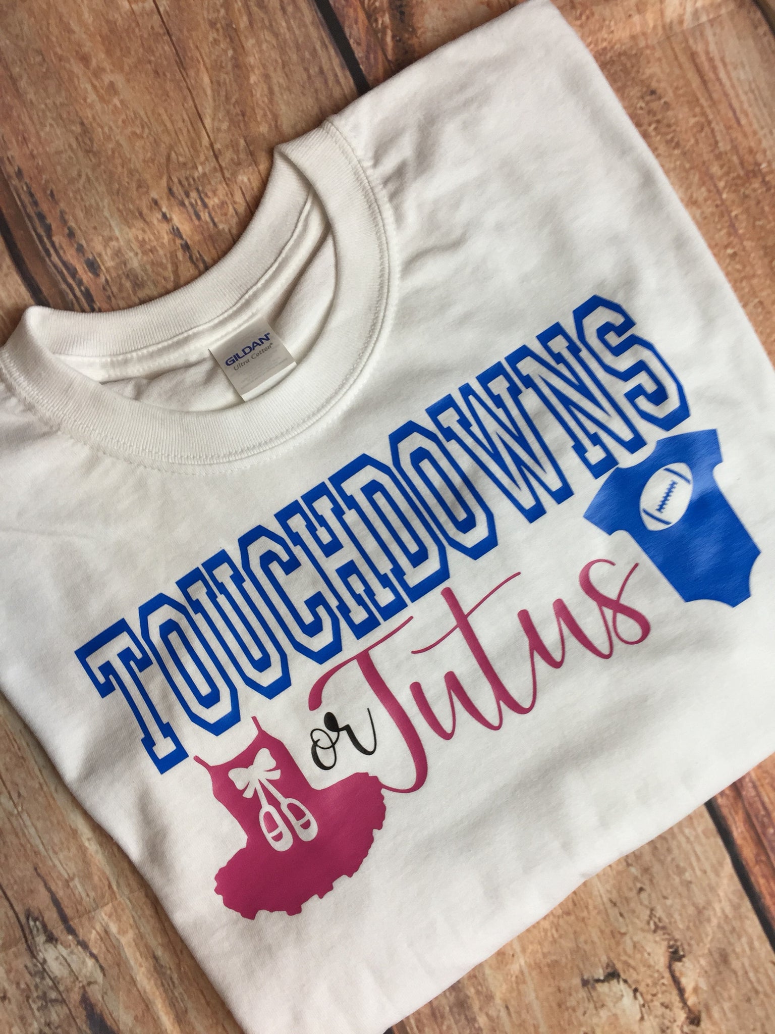 Touchdowns Or Tutus Gender Reveal Shirt Men S Gender Reveal Shirt Touc Lili S Creative Designs