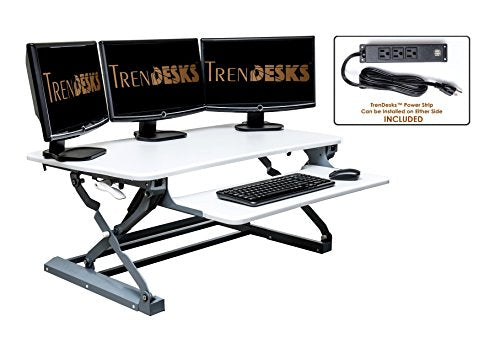 Trendesks E 1 White Height Adjustable Standing Desk Fully