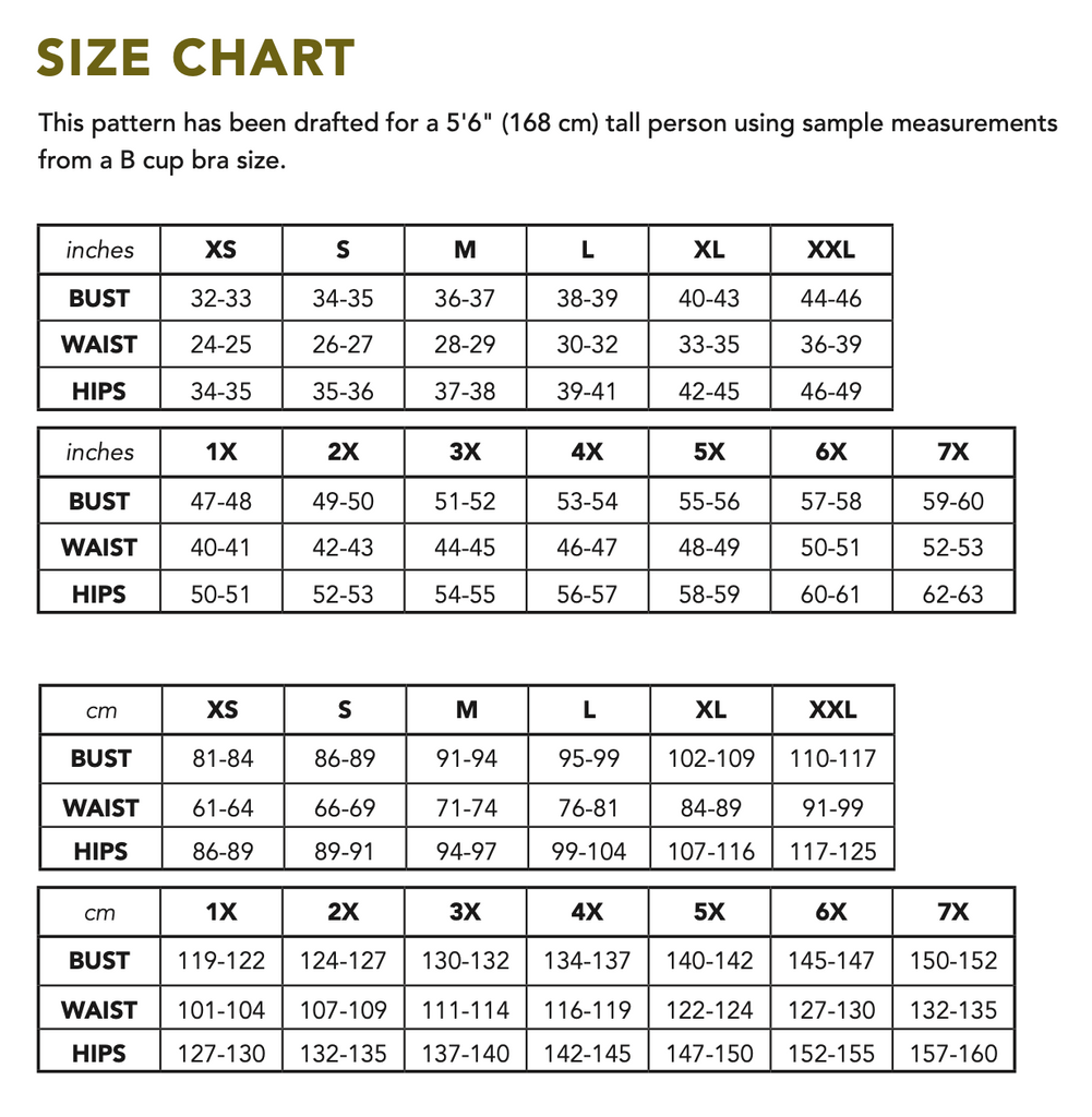 How to Grade Between Pattern Sizes