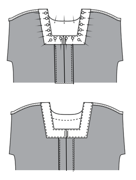 Square Neck Top Tie Front Hack