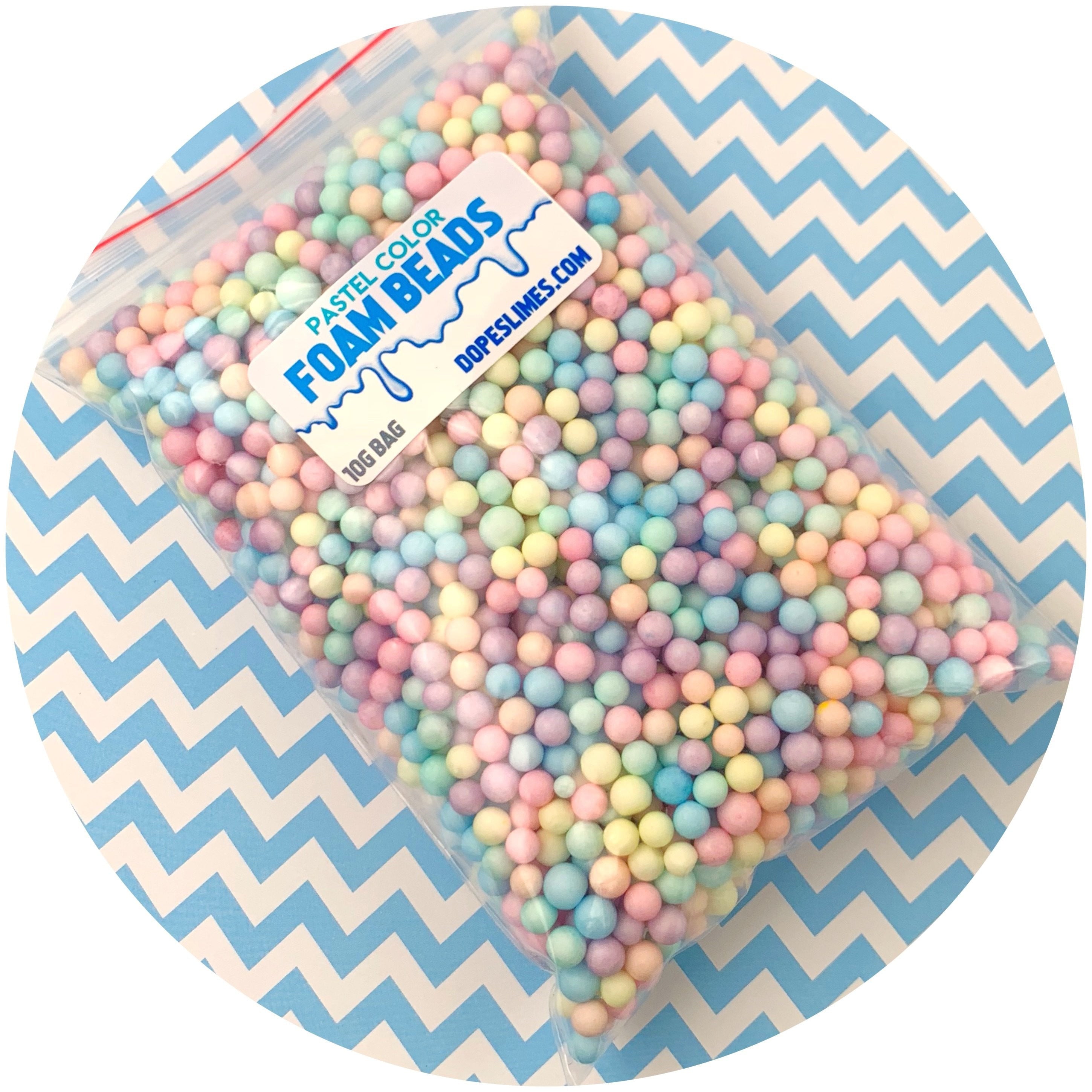 Large Pastel Foam Beads, Slime DIY craft, Cheap Bulk