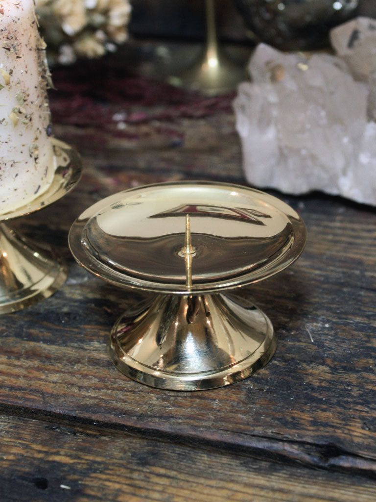 Simple and Sweet Brass Taper Candle Holders - Rite of Ritual
