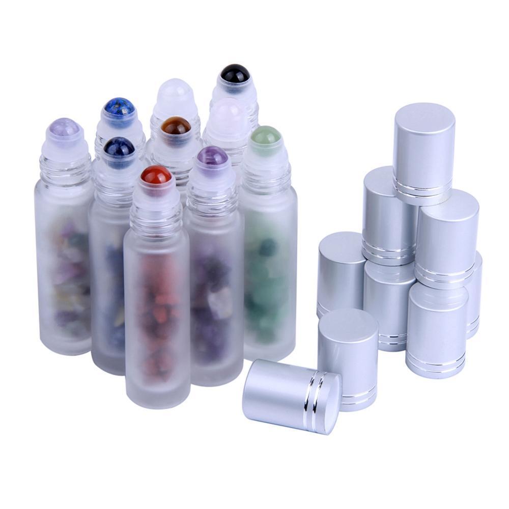 Download 10ml Gemstone Frosted Glass Roller Bottles (10 Pack) - The ...