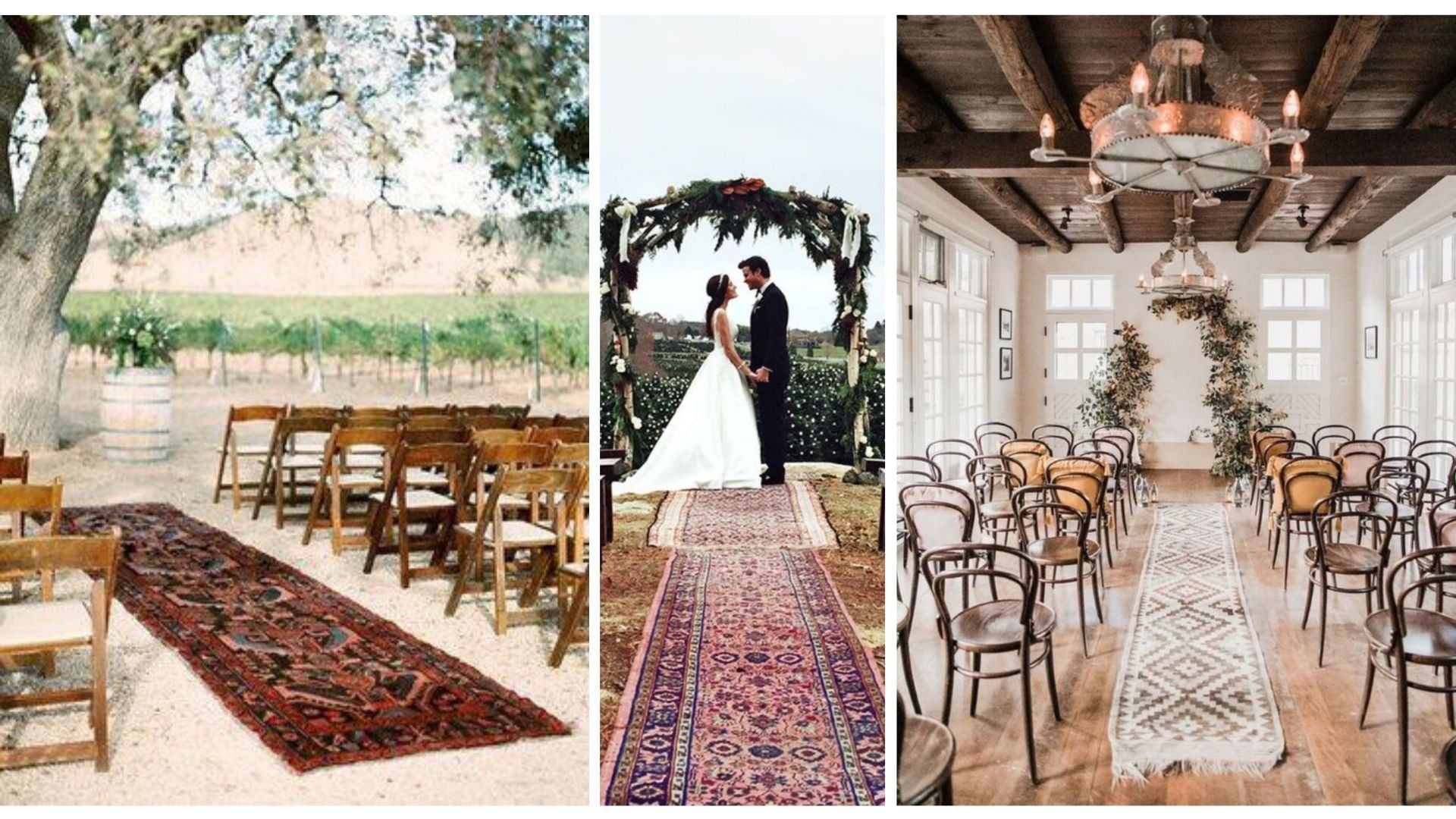 walk down the aisle on a persian runner