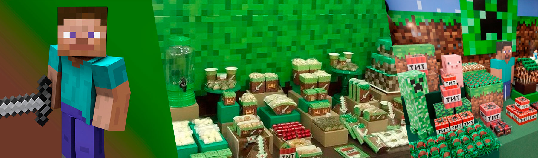 Topo de bolo Minecraft - Party Shop Mais de 5000 produtos para todo o tipo  de festas