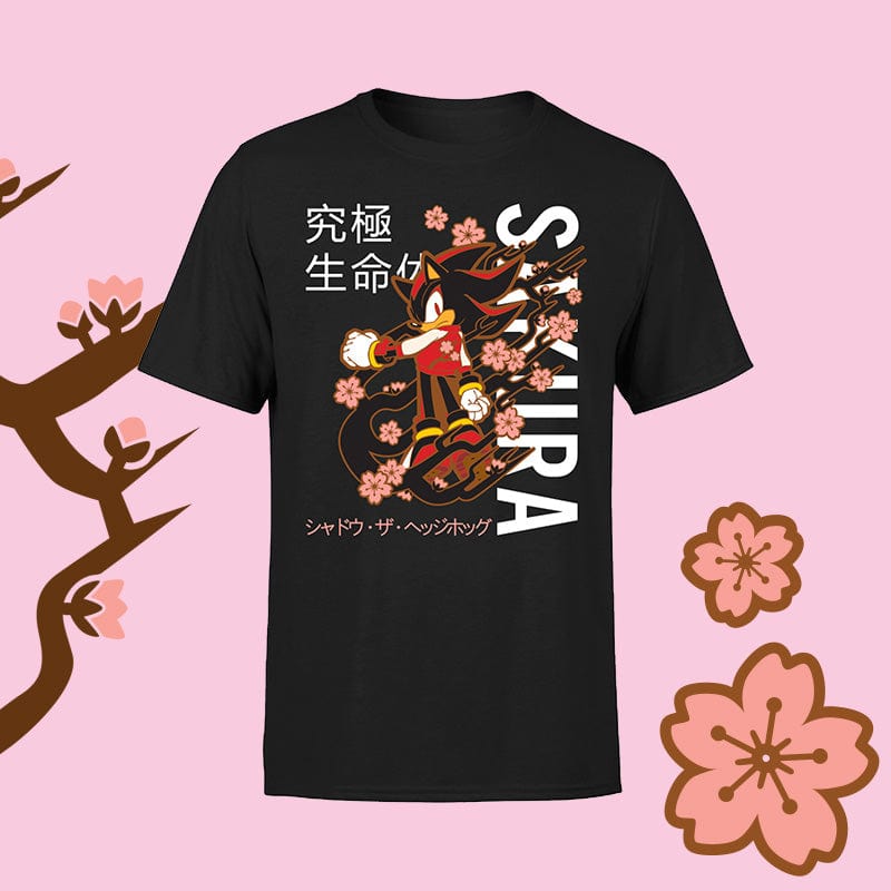 Official Sonic the Hedgehog Black Shadow Sakura T-Shirt - SEGA SHOP UK product image