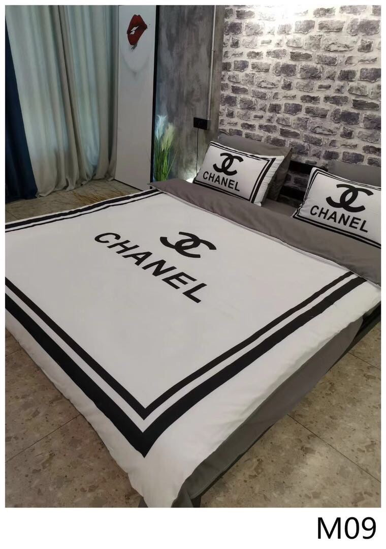 4pcs Queen Bed Chanel Doona Quilt Cover Bedding Set Free Auspost