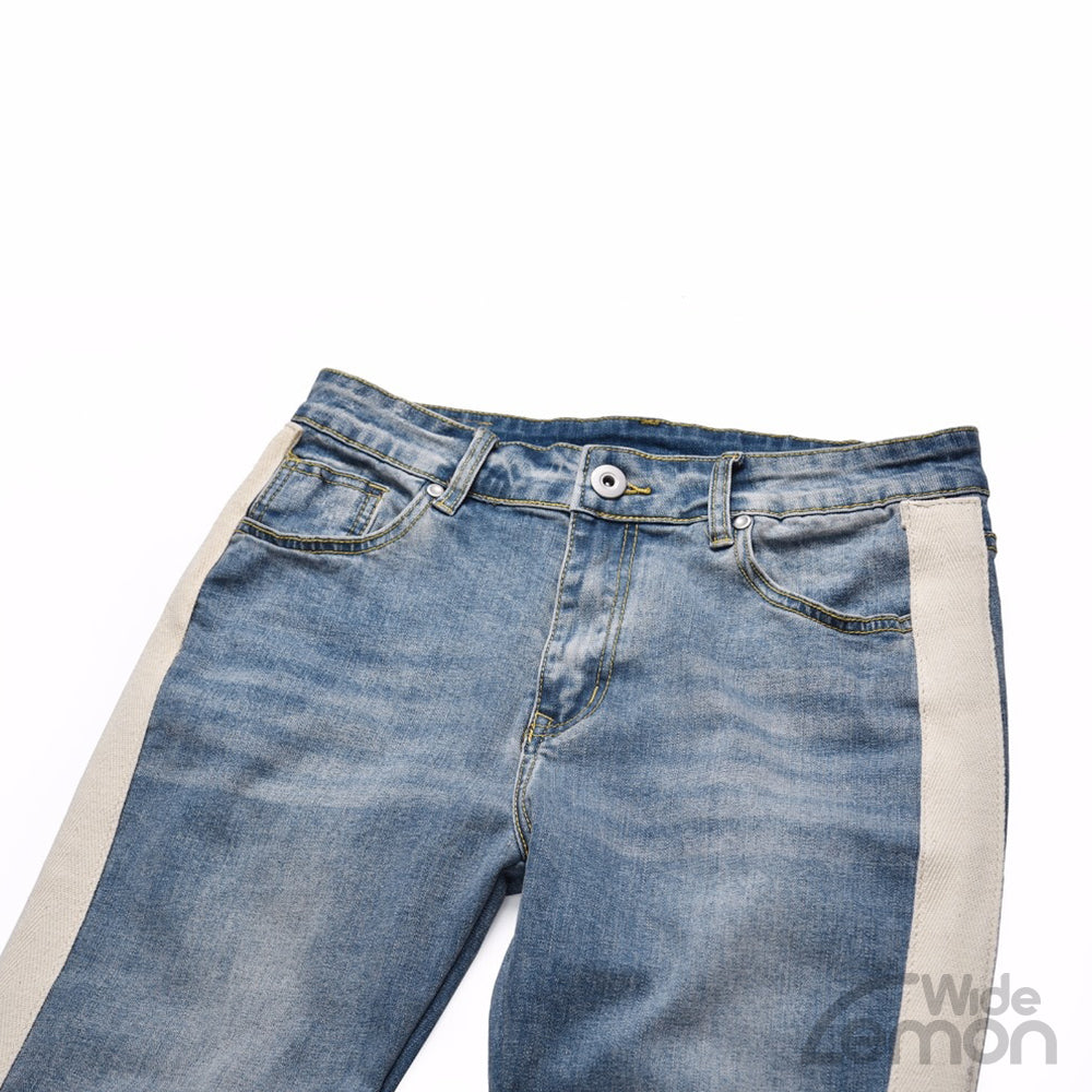 jeans with white line on side