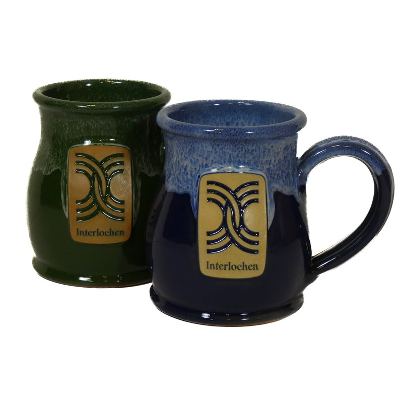 Pottery Coffee Mug 16 oz - Ceramic Tea Cup - Soup Mug with Handle - 1 Pcs  (Blue to Tan) - ecodesign-us