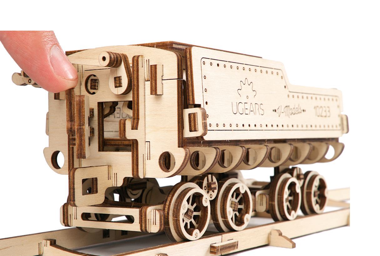 wooden steam train