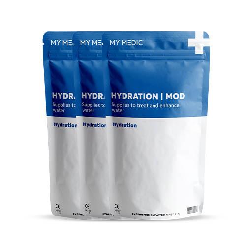 3 First Aid hydration packs