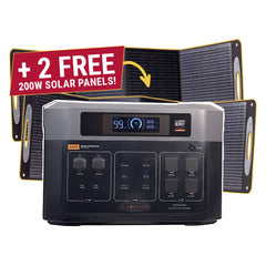 3300 Solar Generator System w/ EMP Intercept Technology + 2 FREE Waterproof 200W Solar Panels by Grid Doctor Product Image