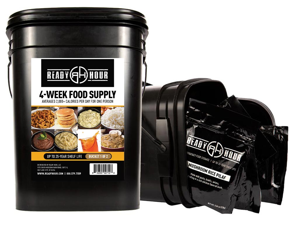 This four-gallon emergency food pail includes some of our most popular  breakfast entrees and a delicious dry powdered