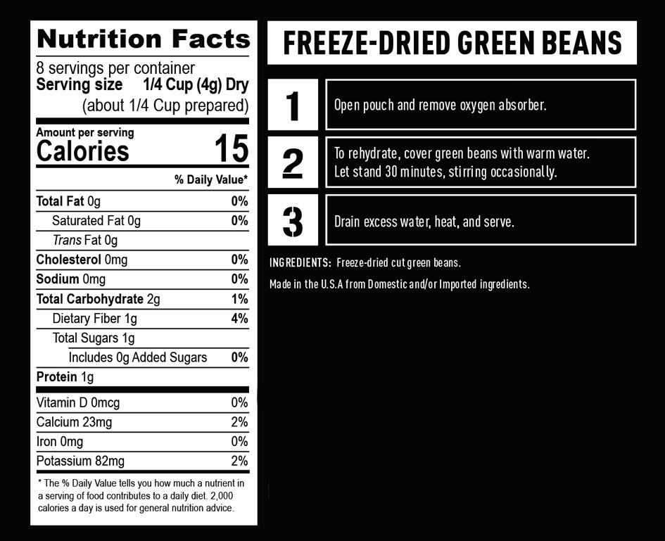 Freeze Dried Green Beans