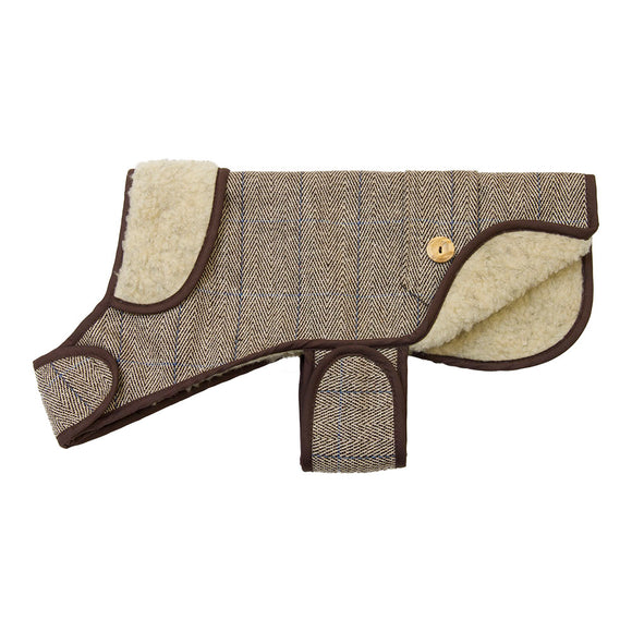 tweed dog coat