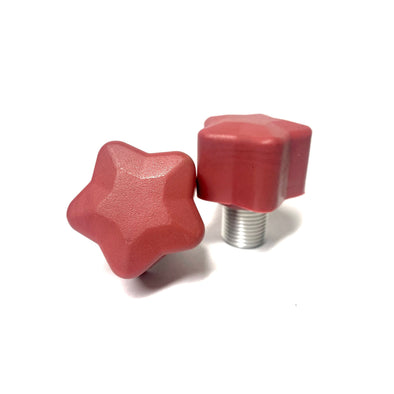 Grindstone - Hot Rod Red Glitter bolt on heartstopper 5/16 Toe stops ( sold  in pairs )