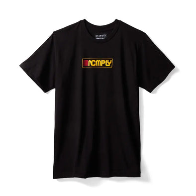 No-Comply Tailgate Tee Shirt - Black Orange – No Comply Skateshop