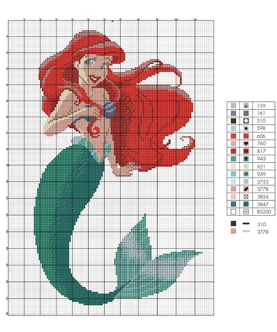 Disney Princess Cross-Stitch Book - Gifts for Crafters l ...