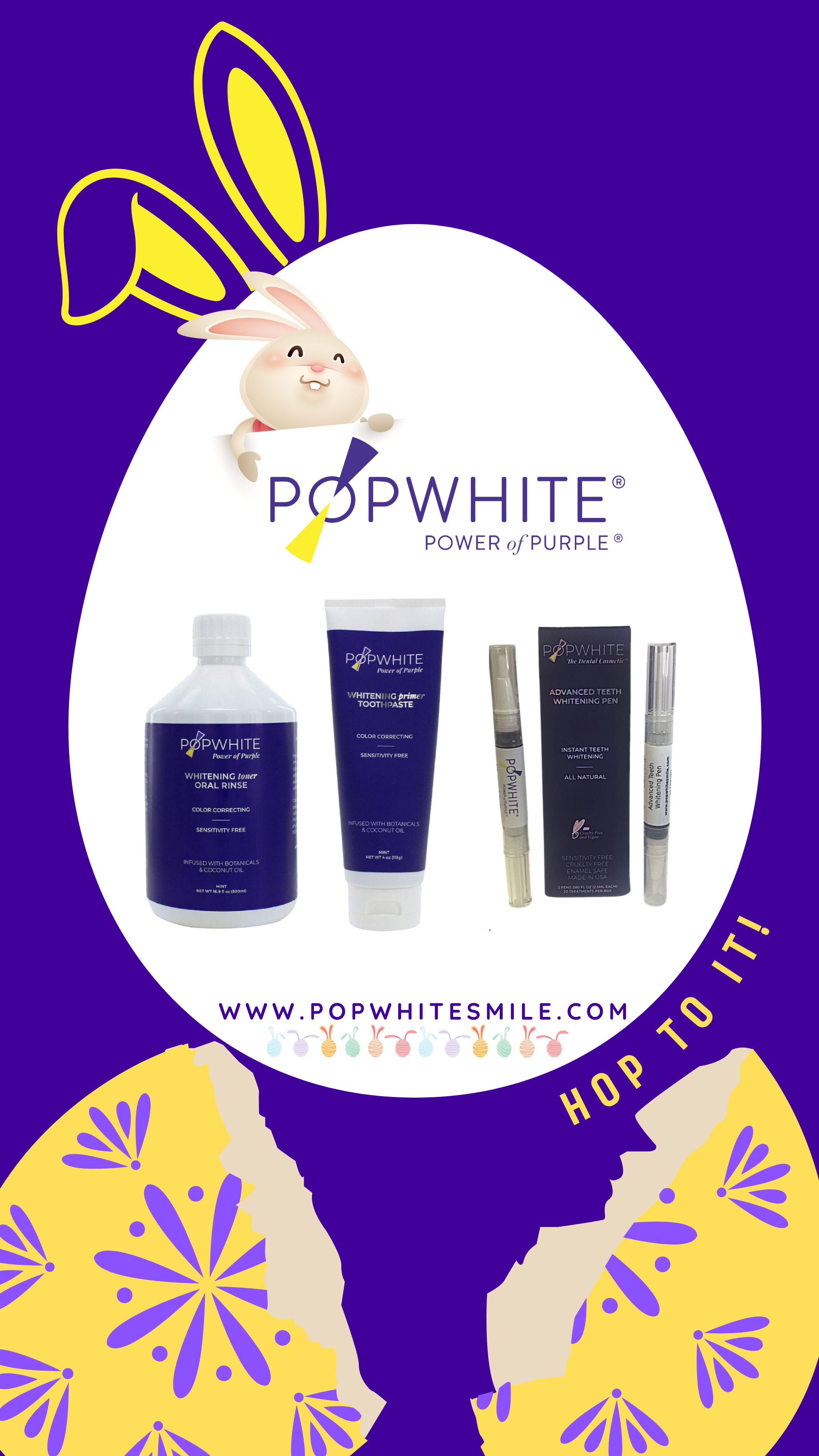 POPWHITE - Leading Purple Toothpaste for Teeth Whitening, Purple Pen, Paste, Oral Rinse and Oral Products