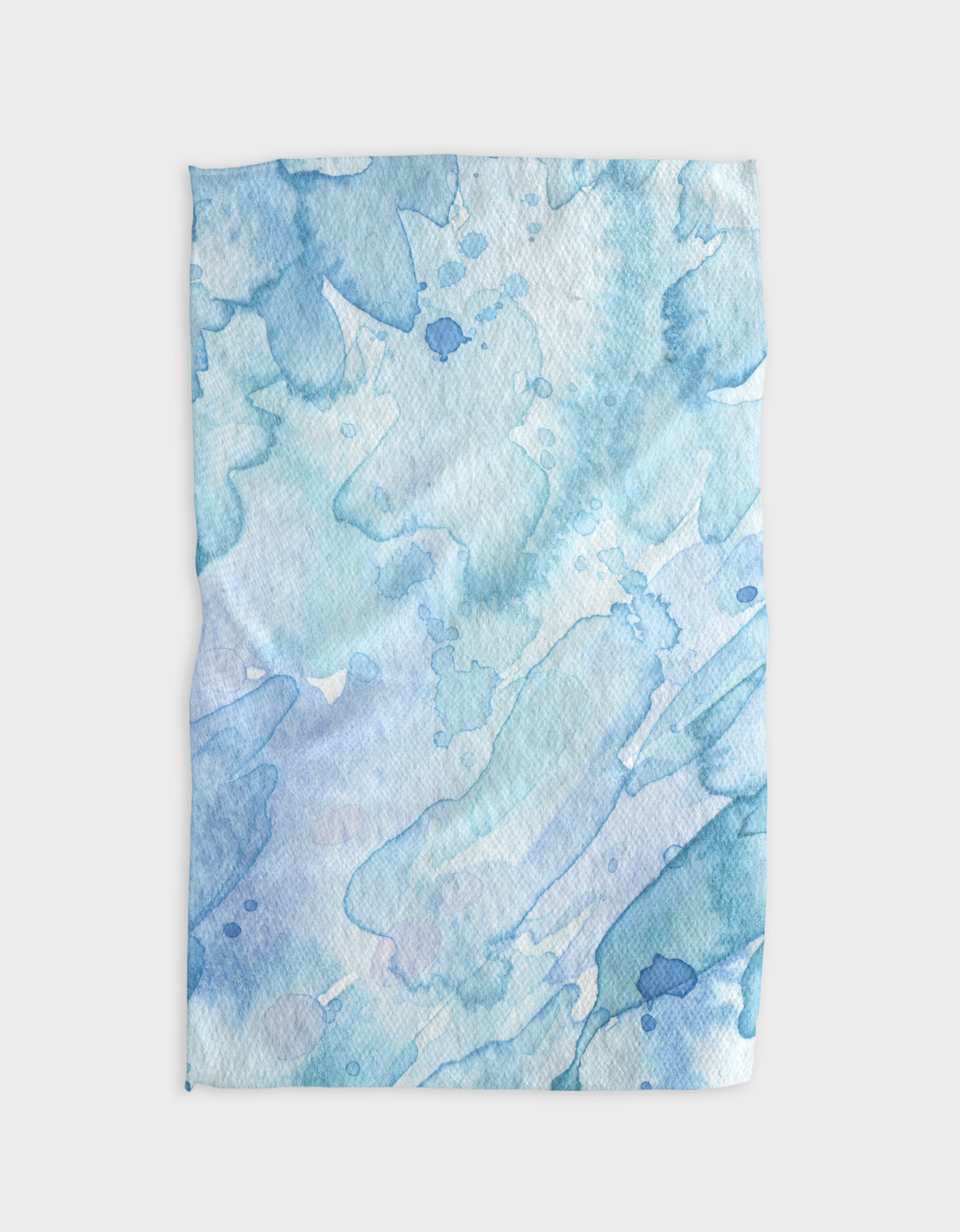 Geometry Dish Towel Ocean Watercolor