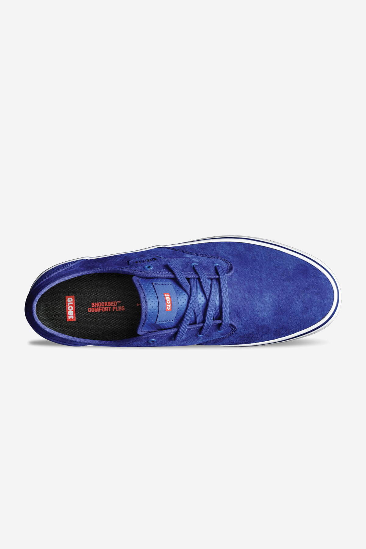 Globe Low shoes Motley II skate shoes in Royal Blue/White