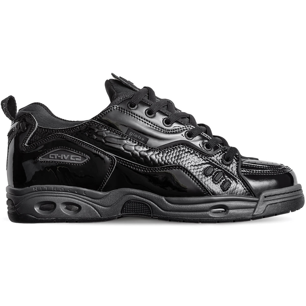 full patent black shoes