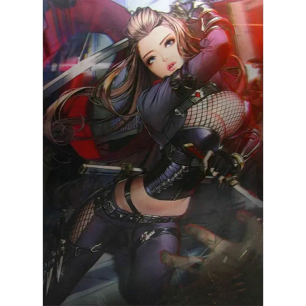 Fantasy Babes - Triple Views - 3D Flip Lenticular Poster - 12x16 - 3 Images in 1 Poster