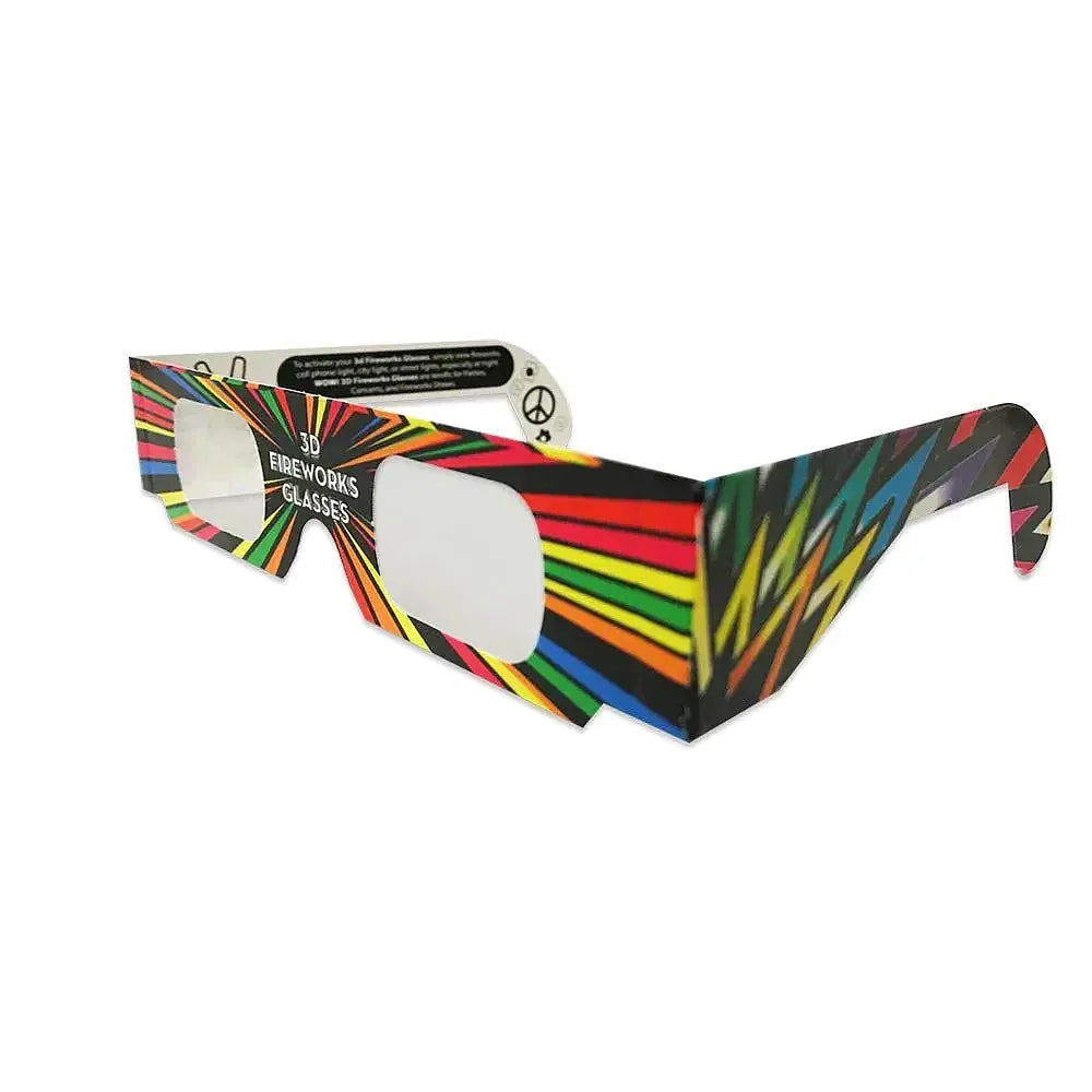 Fireworks - 4th of July -3D Glasses - 10 Pairs -Techno Style -Rainbow Diffraction - NEW