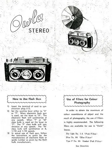Owla Stereo 3D Camera Instruction Manual - Facsimile