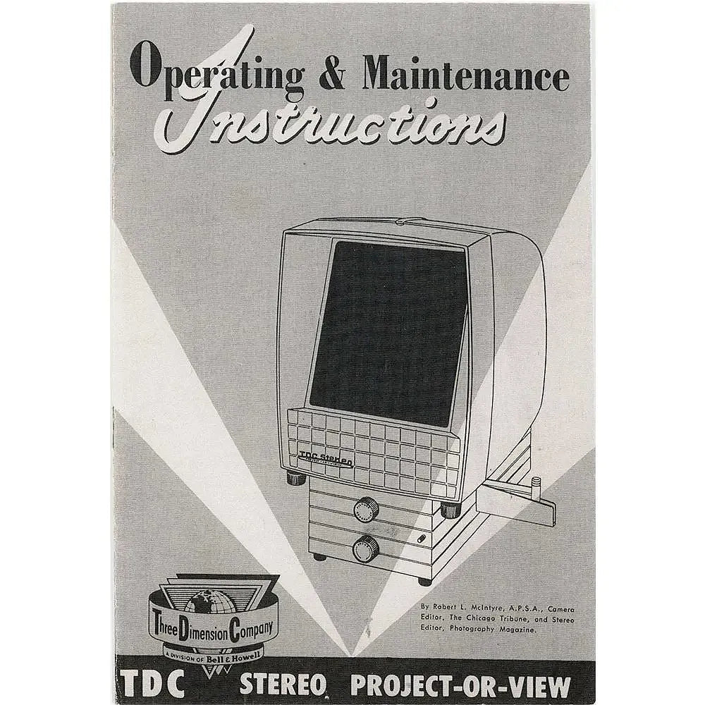 TDC Project-Or-View instructions - facsimile