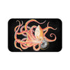 Red Octopus Compass Watercolor Ink Bath Mat Large 34X21 Home Decor