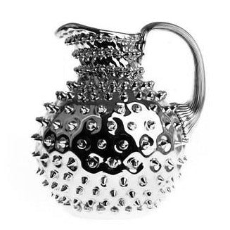 Metallic Silver Hobnail Pitcher (2L)