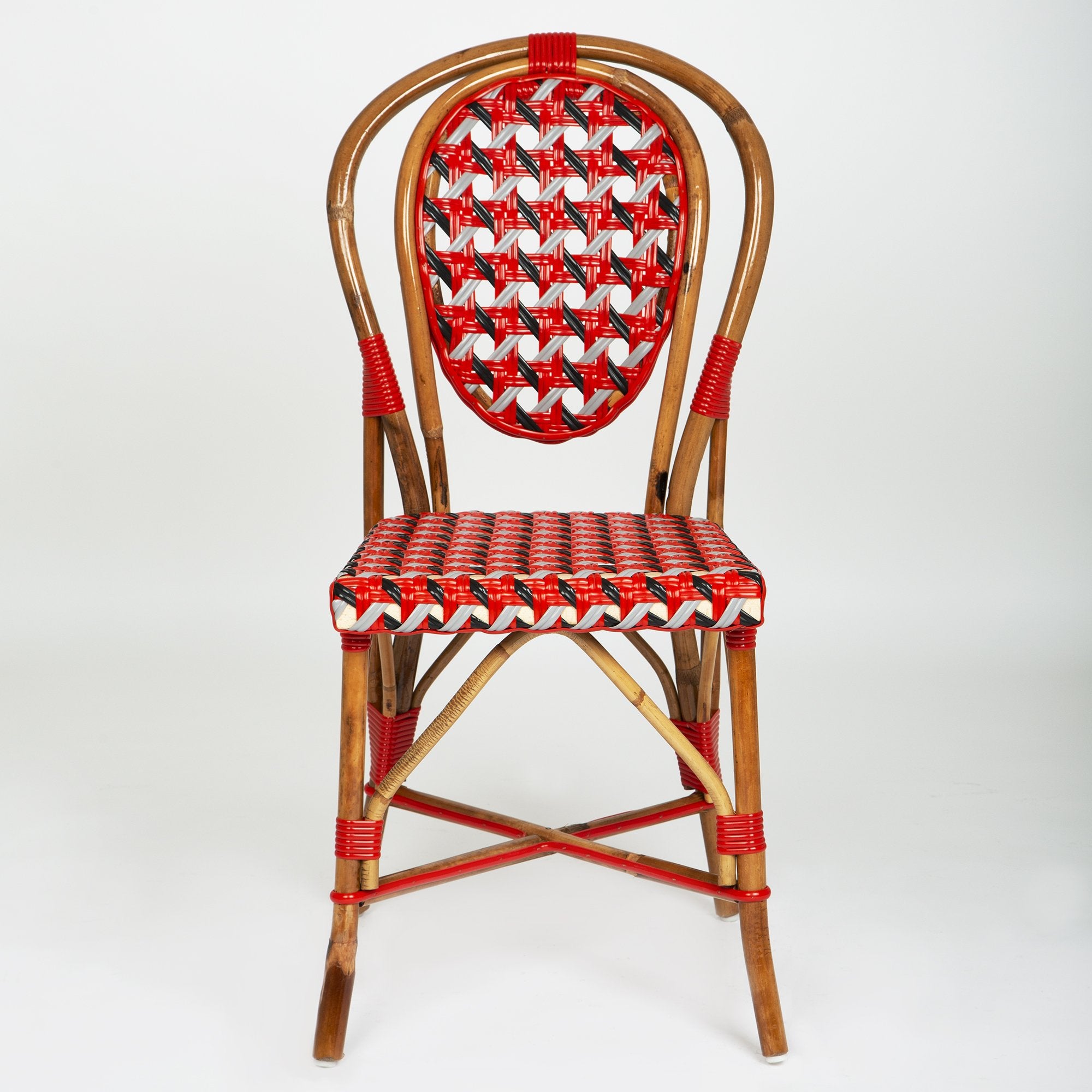 Red, Black and Grey Mediterranean Bistro Chair (Etoile)