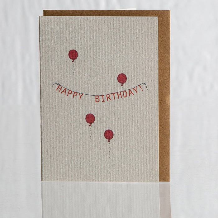 Small Recycled Happy Birthday Greeting Card
