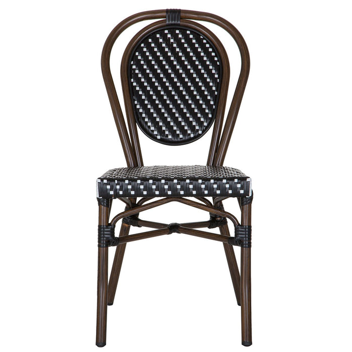 Black And White Metal Mediterranean Bistro Chair H