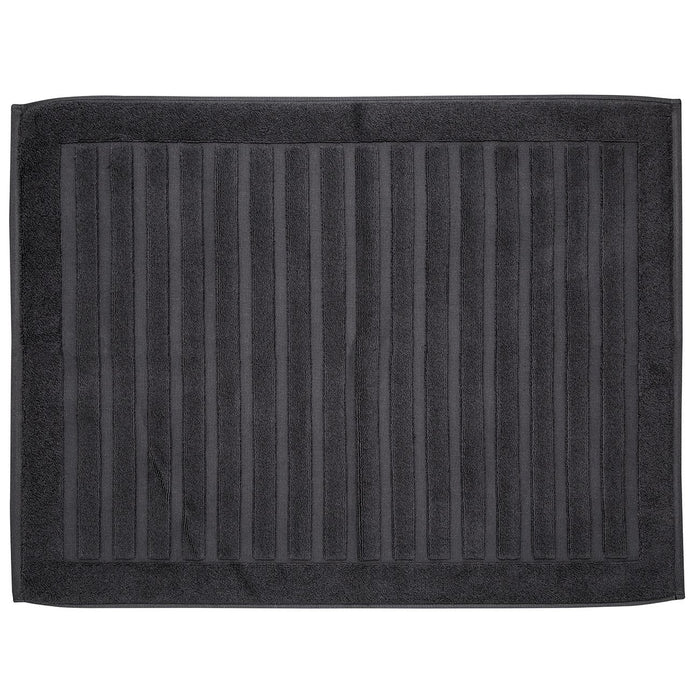 Black Striped Bath Mat 31x23 Maison Midi