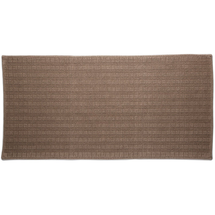 brown bath mat