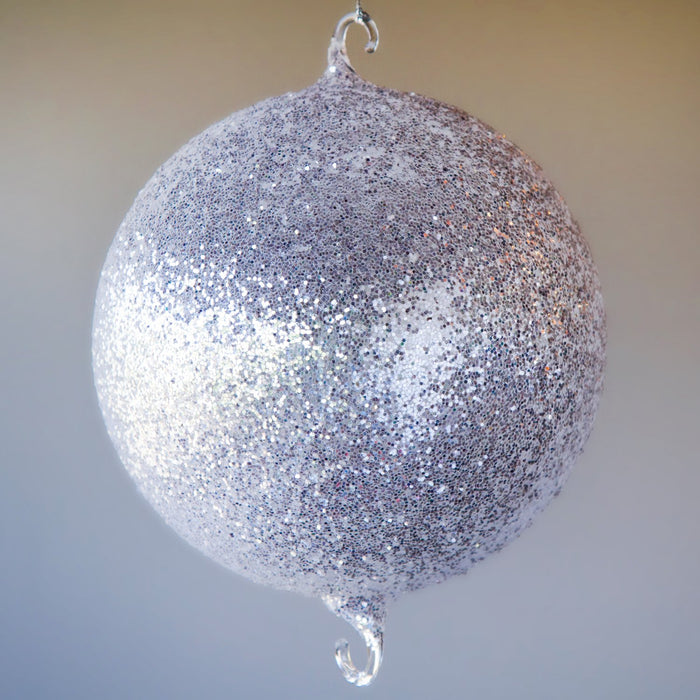 large silver ball ornaments