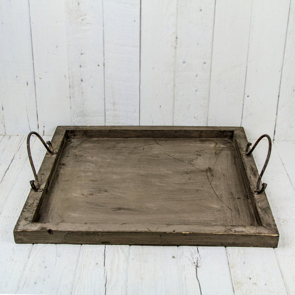 square wood serving tray