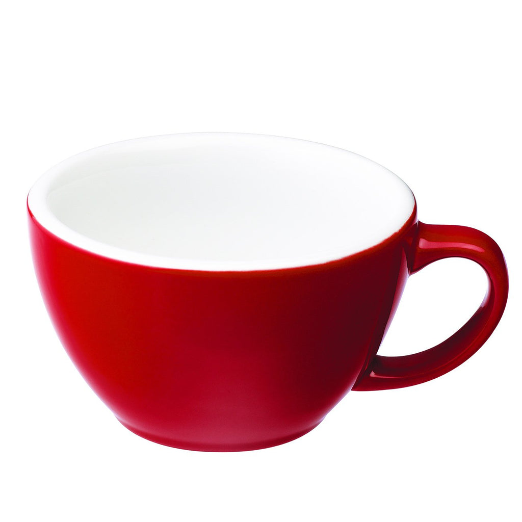 Red Caf  Latte Cup  and Saucer  10 oz   Maison Midi