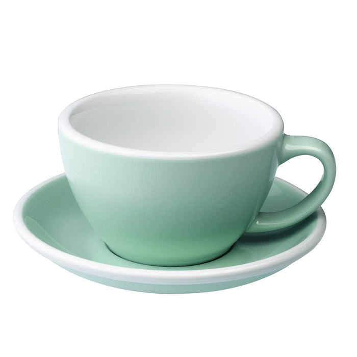 River Blue Caf  Latte Cup  and Saucer  10 oz   Maison Midi