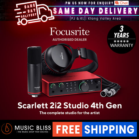 Interfaz De Audio Usb Focusrite Scarlett 2i2 4th Gen - FeedBack Store