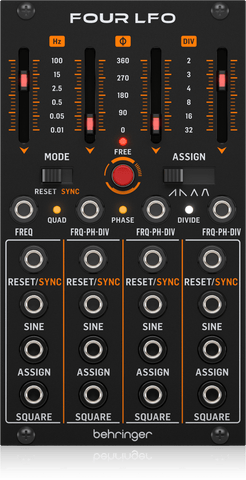 Behringer FOUR LFO Quad LFO with Assignable Waveforms for Eurorack - Music Bliss Malaysia