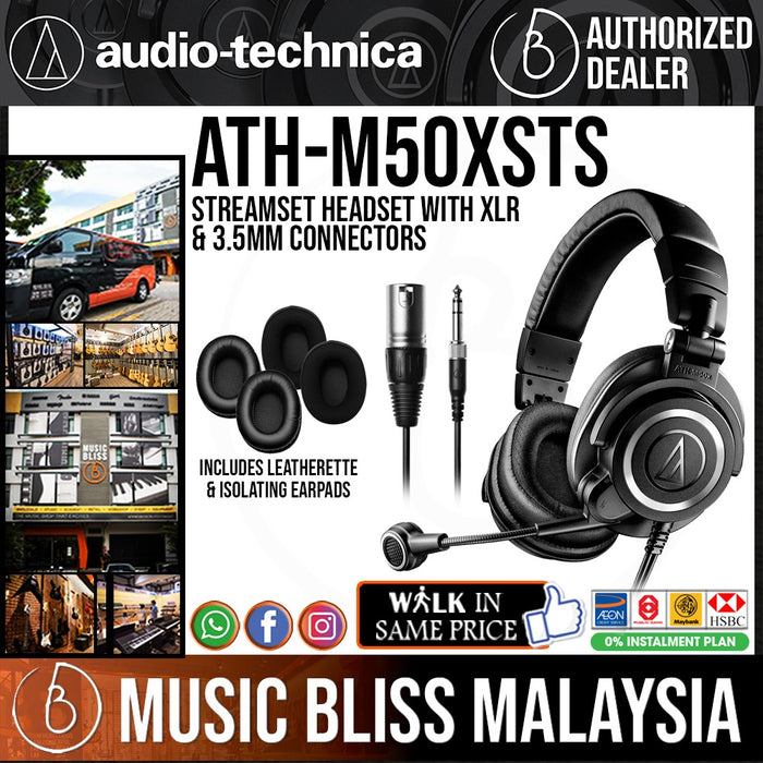 Casque de Streaming, ATH-M50xSTS StreamSet™, Audio-Technica