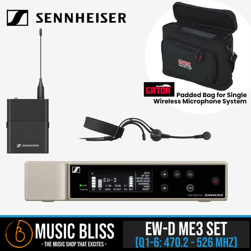 Sennheiser Evolution Wireless Digital Handheld Set - Q1-6 (470.2 - 526 MHz)