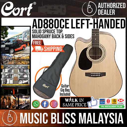 Cort AD880CE Acoustic Guitar with Bag | Music Bliss Malaysia