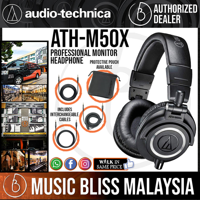 Audio Technica Ath M50x Professional Monitor Headphone Black Audio Technica Ath M50x Crazy Sales Promotion Music Bliss Malaysia