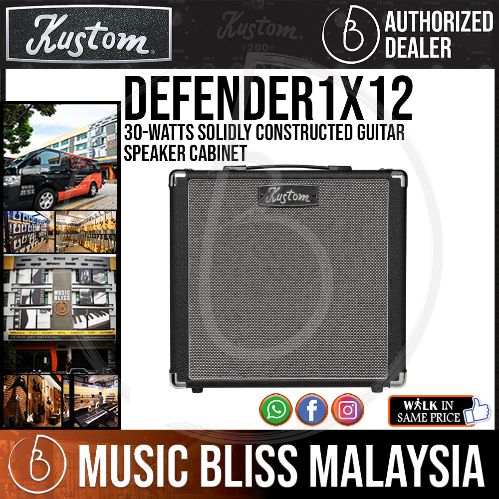 Kustom Defender 1x12 Guitar Speaker Cabinet Defender1x12 Music