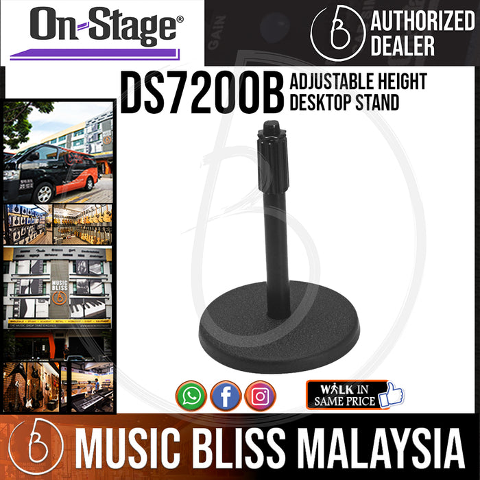 On Stage Ds7200b Adjustable Height Desktop Stand Oss Ds7200b